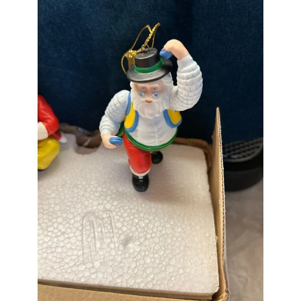 Christmas Decorations The Danbury Mint Santa in SPAIN & Santa in INDIA  3/4